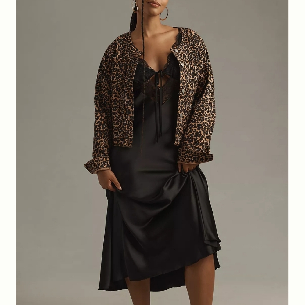 NWT Maeve By Anthropologie Leopard Print Cropped Jacket...size 2x Retail $125